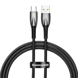 Baseus Glimmer Series Fast Charging Datový Kabel USB-A - USB-C 100W 1m Black