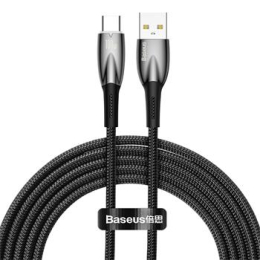 Baseus Glimmer Series Fast Charging Datový Kabel USB-A - USB-C 100W 2m Black