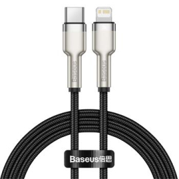 Baseus Cafule Metal Series Datový Kabel USB-C - Lightning 20W 1m Black