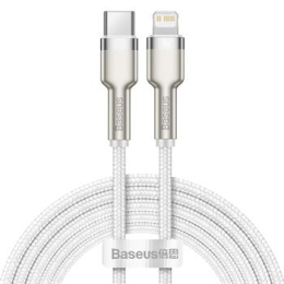 Baseus Cafule Metal Series Datový Kabel USB-C - Lightning 20W 2m White