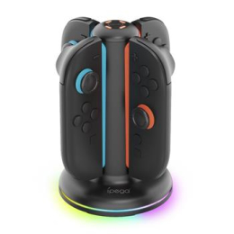 iPega SW2052 Nabíjecí Stanice s RGB pro JoyCon Ovladače Nintendo Switch 2 Black