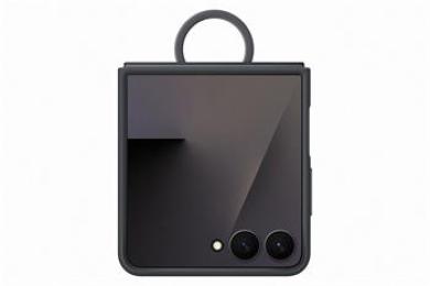 EF-PF766TBE Samsung Silikonový Kryt s Kroužkem pro Galaxy Z Flip 7 Black