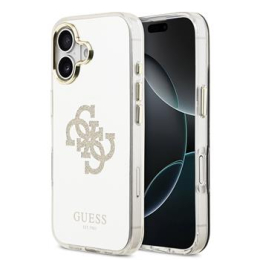 Guess PC/TPU Mirror 4G Glitter Logo MagSafe Zadní Kryt pro iPhone 17 Gold