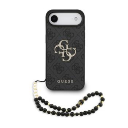 Guess PU 4G Metal Logo Strap Zadní Kryt pro iPhone Air Black