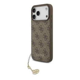 Guess 4G Charm MagSafe Zadní Kryt pro iPhone 17 Pro Max Tone on Tone Brown