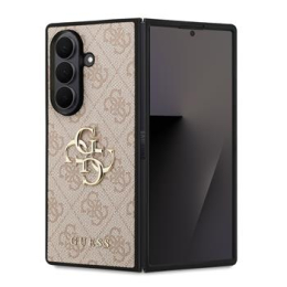 Guess PU 4G Metal Logo Zadní Kryt pro Samsung Galaxy Z Fold 7 Pink