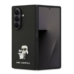 Karl Lagerfeld PU Saffiano Karl and Choupette Zadní Kryt pro Samsung Galaxy Z Fold 7 Black