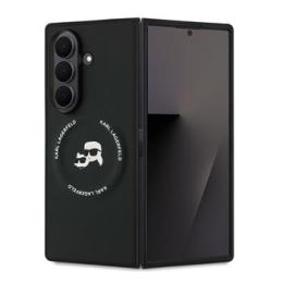 Karl Lagerfeld PU Karl and Choupette Heads Magnetic Zadní Kryt pro Samsung Galaxy Z Fold 7 Black