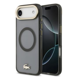 Lacoste PC/TPU Frosted Finish Gold Logo MagSafe Zadní Kryt pro iPhone Air Black