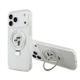 Karl Lagerfeld Ringstand Karl and Choupette MagSafe Zadní Kryt pro iPhone 17 Pro Max White