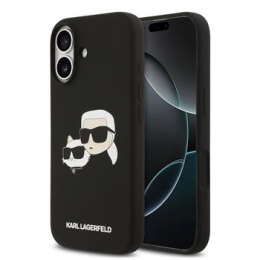 Karl Lagerfeld Liquid Silicone Double Heads MagSafe Zadní Kryt pro iPhone 17 Black