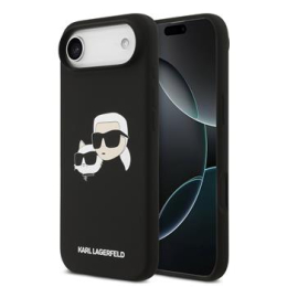 Karl Lagerfeld Liquid Silicone Double Heads MagSafe Zadní Kryt pro iPhone Air Black