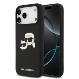 Karl Lagerfeld Liquid Silicone Double Heads MagSafe Zadní Kryt pro iPhone 17 Pro Max Black