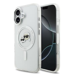Karl Lagerfeld IML K&CH Heads Metal Frame MagSafe Zadní Kryt pro iPhone 17 Transparent