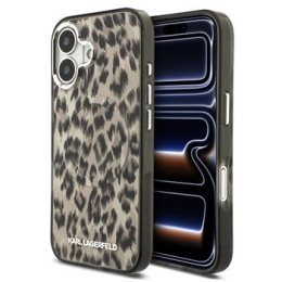 Karl Lagerfeld IML Leopard MagSafe Zadní Kryt pro iPhone 17 Brown