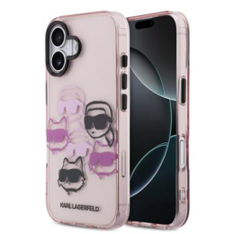 Karl Lagerfeld IML Multi K&CH Heads Zadní Kryt pro iPhone 17 Pink