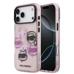 Karl Lagerfeld IML Multi K&CH Heads Zadní Kryt pro iPhone 17 Pro Max Pink