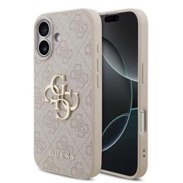 Guess PU 4G Metal Logo Zadní Kryt pro iPhone 17 Pink