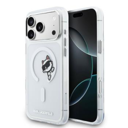 Karl Lagerfeld IML Choupette Peekaboo MagSafe Zadní Kryt pro iPhone 17 Pro Max Transparent