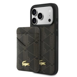 Lacoste PVC Blend MagSafe Zadní Kryt + Peněženka pro iPhone 17 Pro Max Brown
