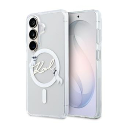 Karl Lagerfeld IML Choupette Karl Script Logo Magnetic Zadní Kryt pro Samsung Galaxy S26 Transparent
