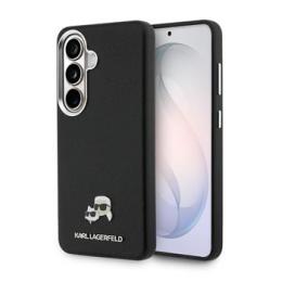 Karl Lagerfeld Grained PU Leather K&CH Heads Magnetic Zadní Kryt pro Samsung Galaxy S26 Black