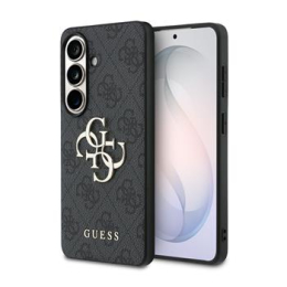 Guess PU 4G Metal Logo Zadní Kryt pro Samsung Galaxy S26 Grey