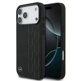 Mercedes Leather Laurel Leaves MagSafe Zadní Kryt pro iPhone 17 Pro Max Black