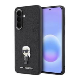 Karl Lagerfeld Fixed Glitter Metal Ikonik Zadní Kryt pro Samsung Galaxy A57 Black