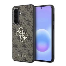 Guess PU 4G Metal Logo Zadní Kryt pro Samsung Galaxy A57 Brown