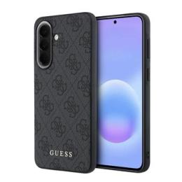 Guess PU 4G Metal Classic Logo Zadní Kryt pro Samsung Galaxy A57 Grey