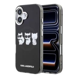 Karl Lagerfeld IML Choupette Trio Watercolor MagSafe Zadní Kryt pro iPhone 17 Black