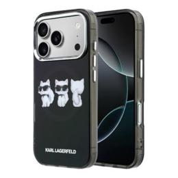 Karl Lagerfeld IML Choupette Trio Watercolor MagSafe Zadní Kryt pro iPhone 17 Pro Max Black
