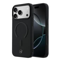 Mercedes PU Leather 3D MagSafe Zadní Kryt pro iPhone 17 Pro Max Black