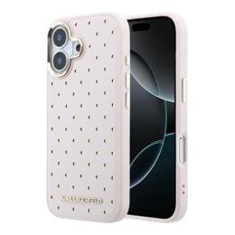 Karl Lagerfeld PU Perforated Gold Dots MagSafe Zadní Kryt pro iPhone 17 Pink
