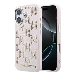 Karl Lagerfeld PU Perforated Monogram MagSafe Zadní Kryt pro iPhone 17 Pink