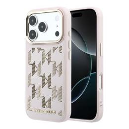 Karl Lagerfeld PU Perforated Monogram MagSafe Zadní Kryt pro iPhone 17 Pro Max Pink