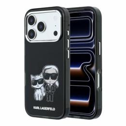 Karl Lagerfeld PU Semi Wrap Smooth Sketch Bodies Magsafe Zadní Kryt pro iPhone 18 Pro Black