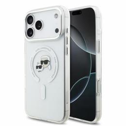 Karl Lagerfeld IML K&CH Heads Metal Frame MagSafe Zadní Kryt pro iPhone 18 Pro Max White