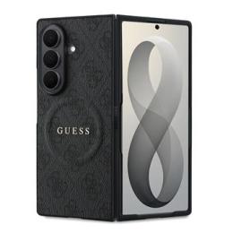 Guess PU Leather 4G Magnetic Zadní Kryt pro Samsung Galaxy Z Fold 8 Ultra Black
