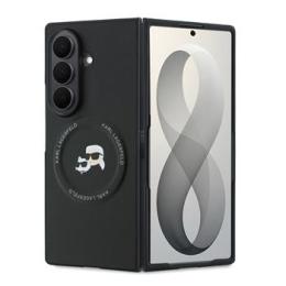 Karl Lagerfeld PU Karl and Choupette Heads Magnetic Zadní Kryt pro Samsung Galaxy Z Fold 8 Ultra Black