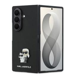 Karl Lagerfeld PU Saffiano Karl and Choupette Zadní Kryt pro Samsung Galaxy Z Fold 8 Ultra Black