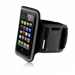 Sport Armband Kožené Sportovní Pouzdro pro Apple iPhone 4,4S Black